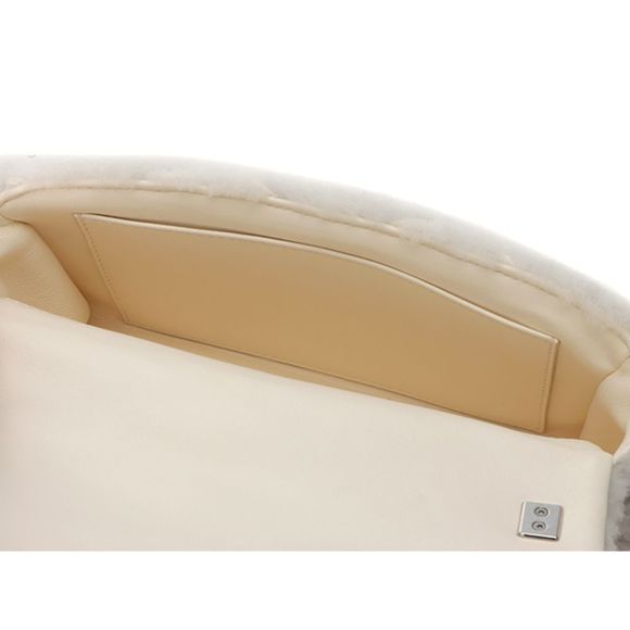 Louis Vuitton Twist Lock Fur Chain Shoulder Leather White Shoulder Bag - Picture 8 of 8